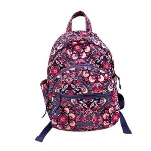 Retired Vera Bradley Purple/Magenta Medallion Quilt Floral Pattern Boho Backpack